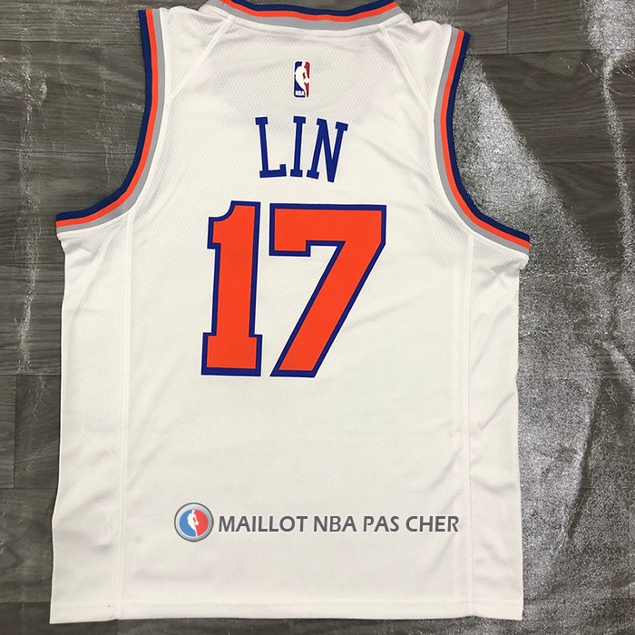Maillot New York Knicks Jeremy Lin NO 17 Association Blanc